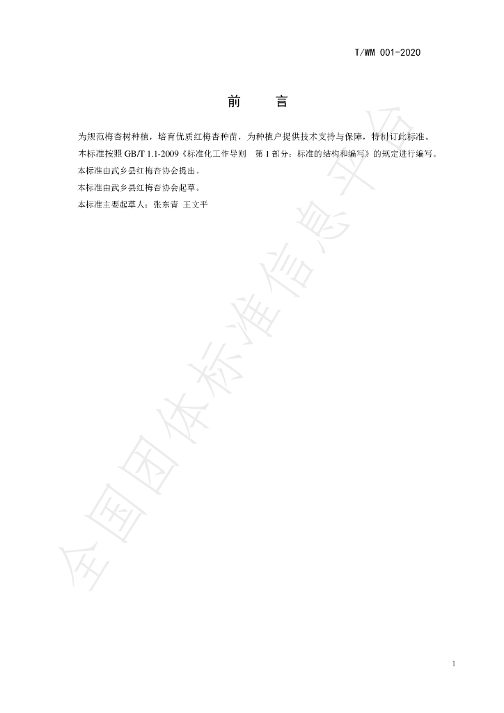 T/WM 001-2020 标准预览