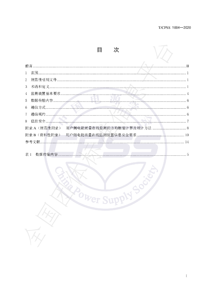 T/CPSS 1004-2020 标准预览