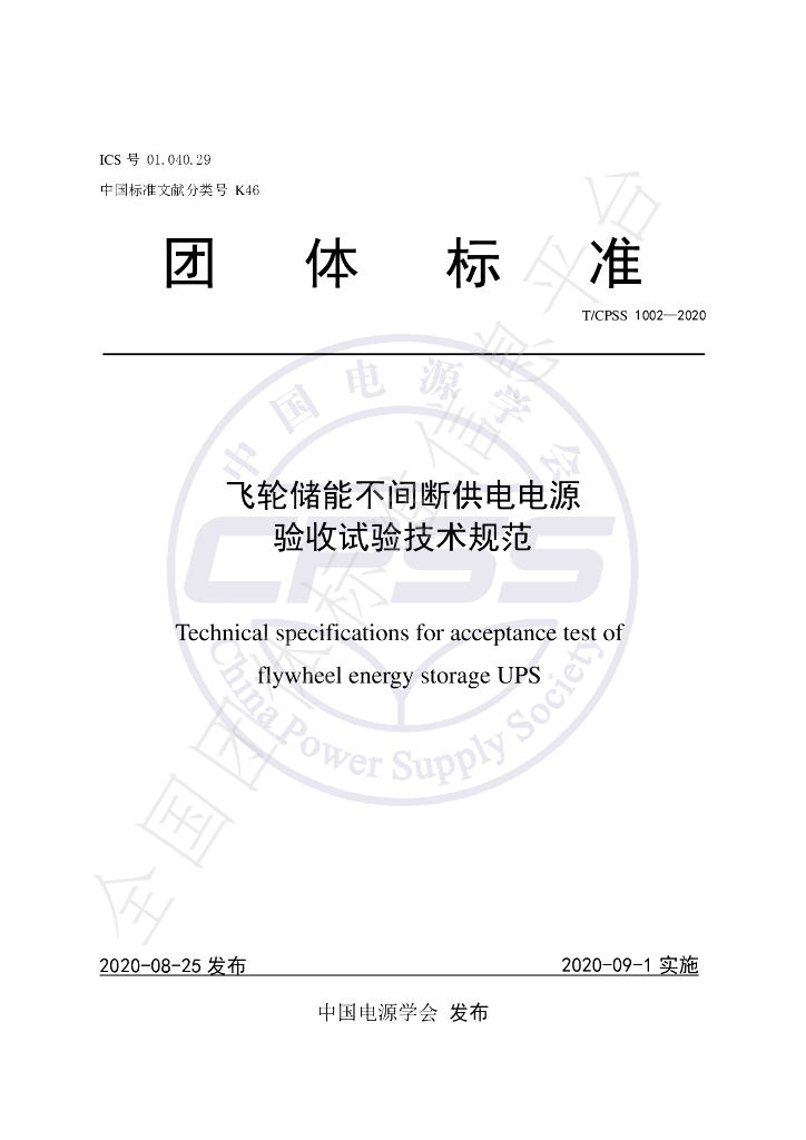 T/CPSS 1002-2020 标准预览