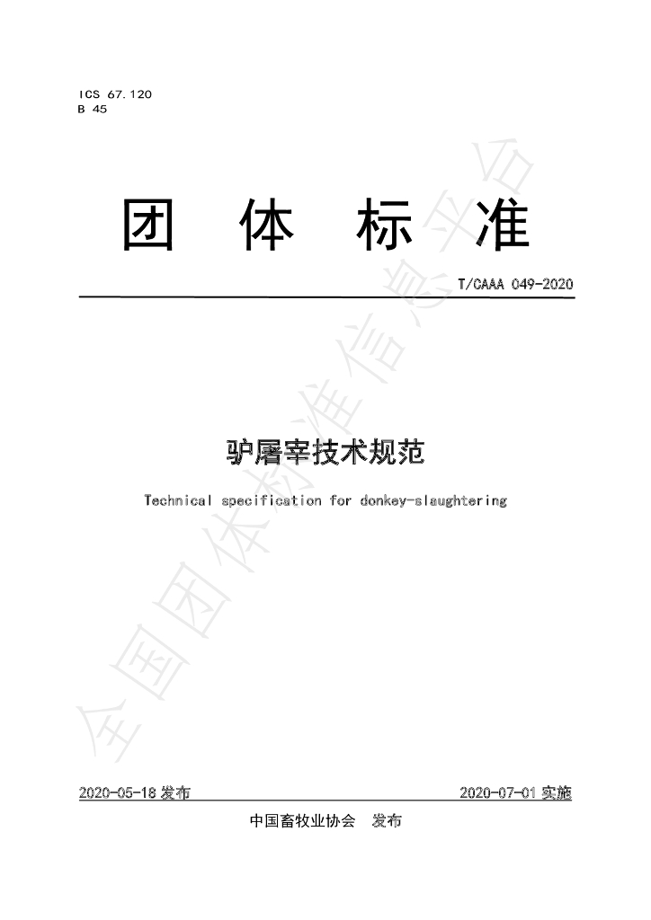 T/CAAA 049-2020 标准预览