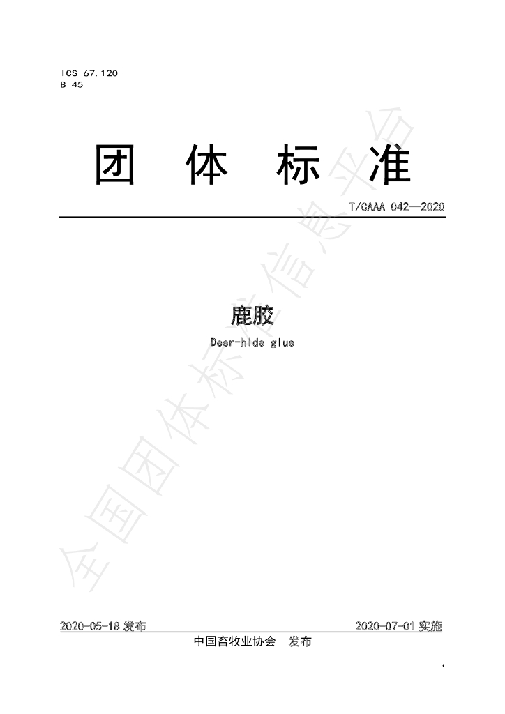 T/CAAA 042-2020 标准预览
