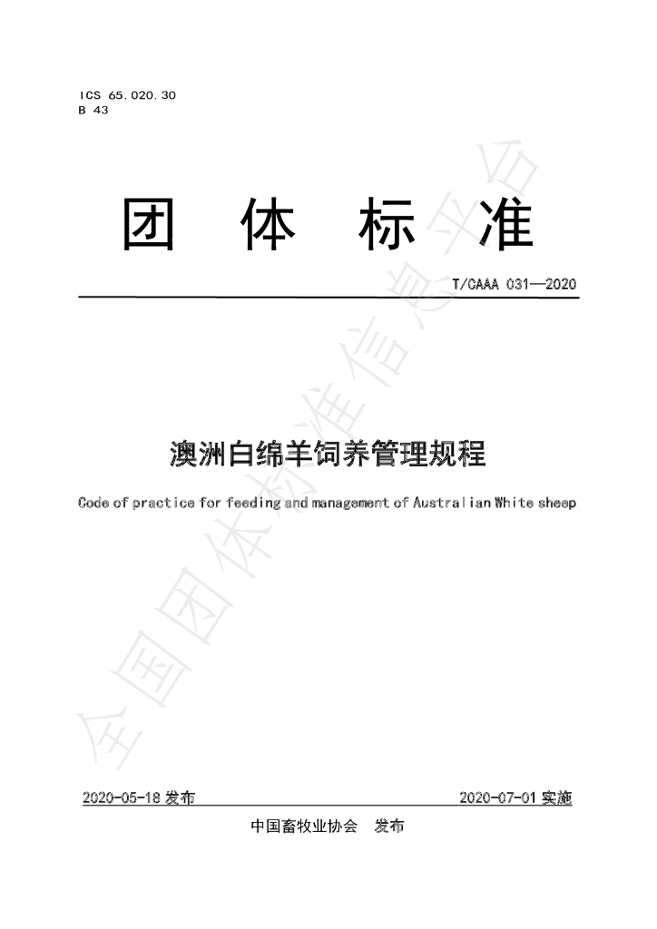 T/CAAA 031-2020 标准预览