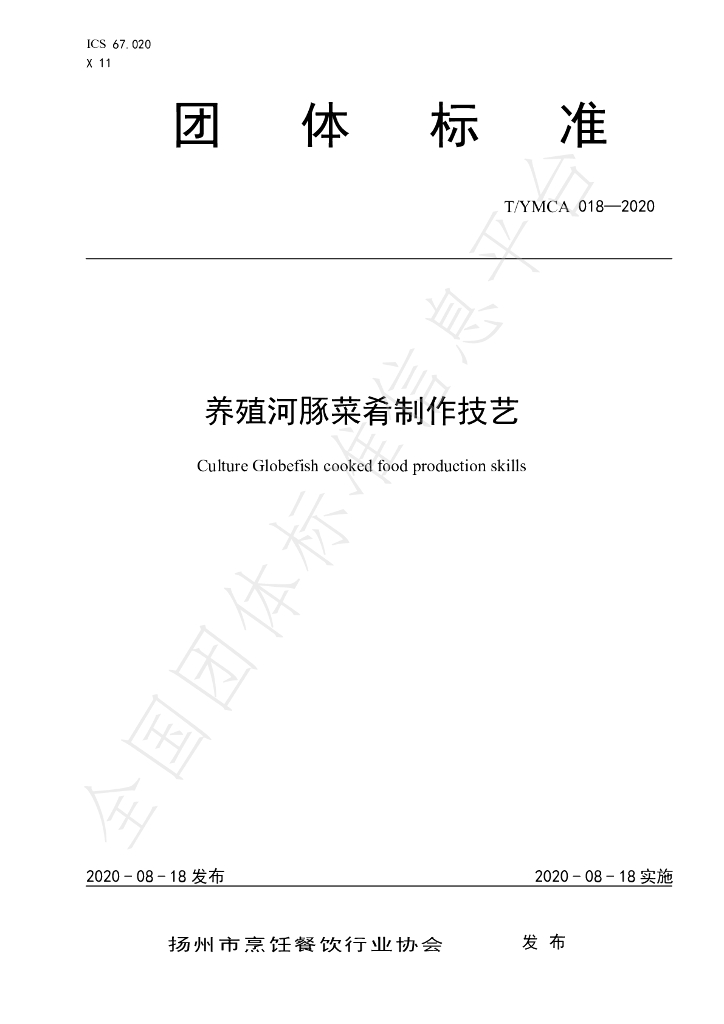 T/YMCA 018-2020 标准预览