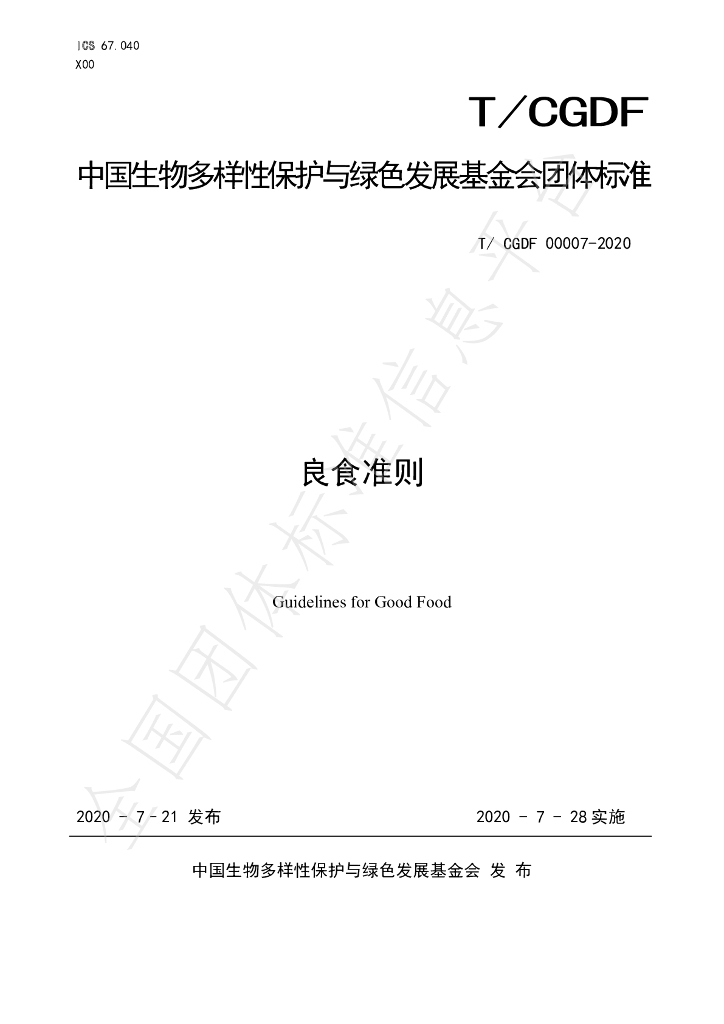 T/CGDF 00007-2020 标准预览