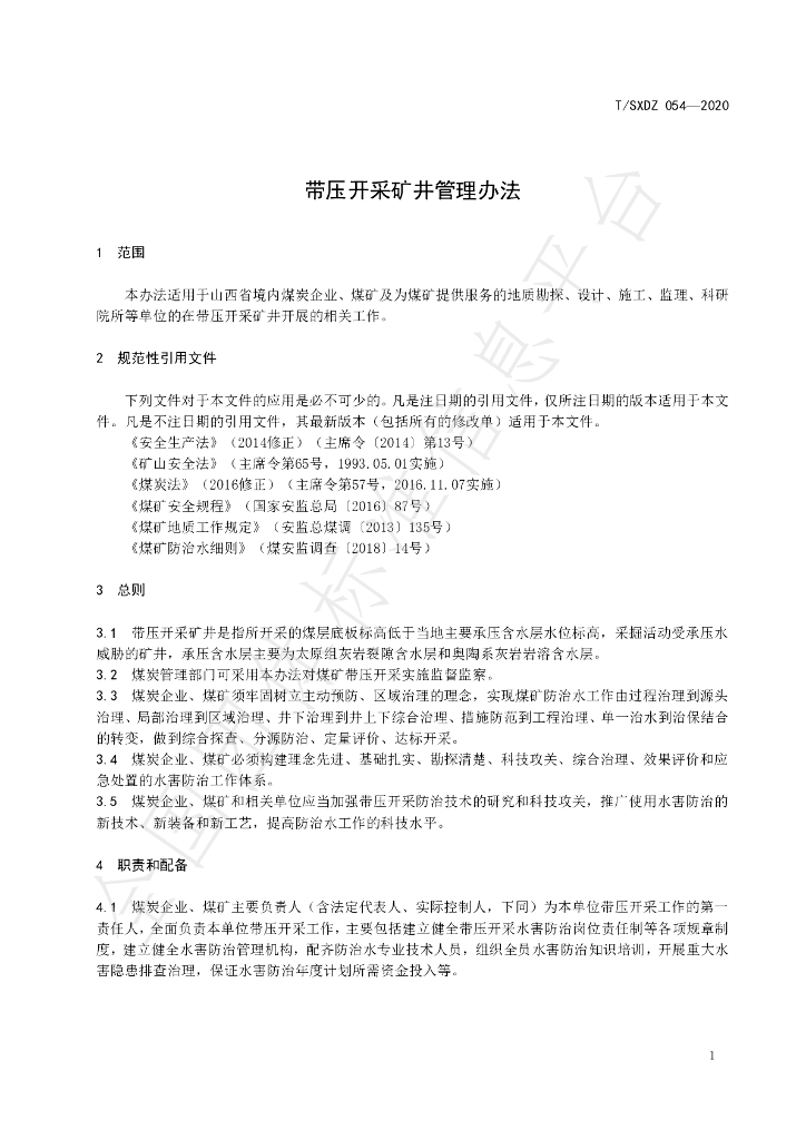 T/SXDZ 054-2020 标准预览