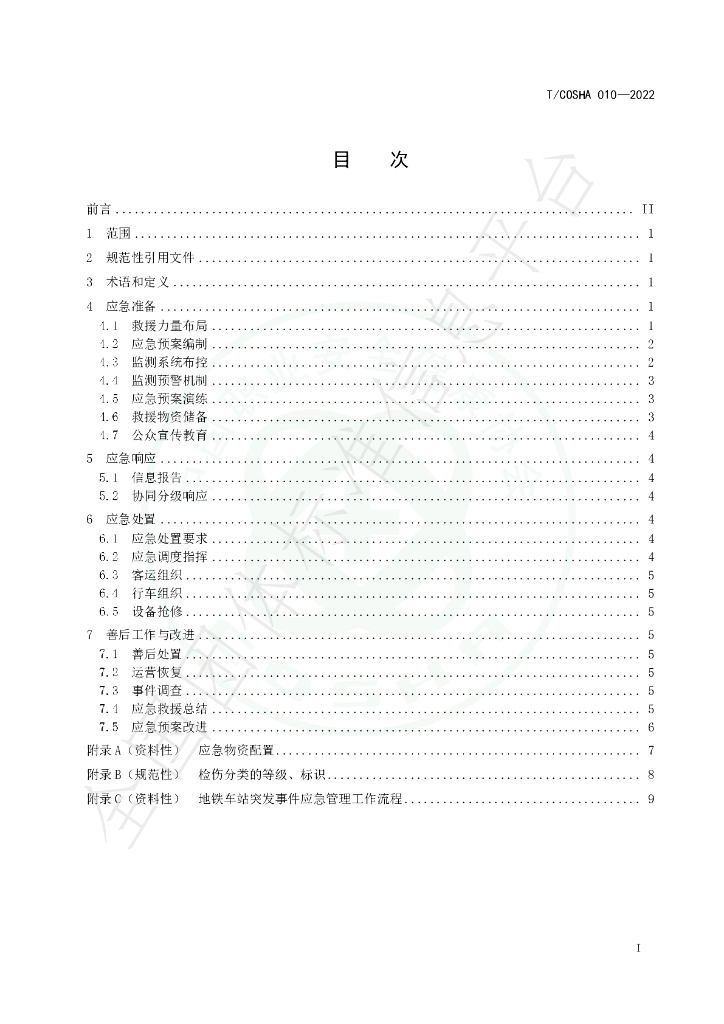 T/COSHA 010-2022 标准预览