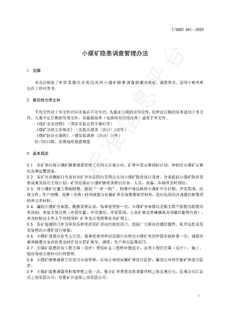 T/SXDZ 041-2020 标准预览