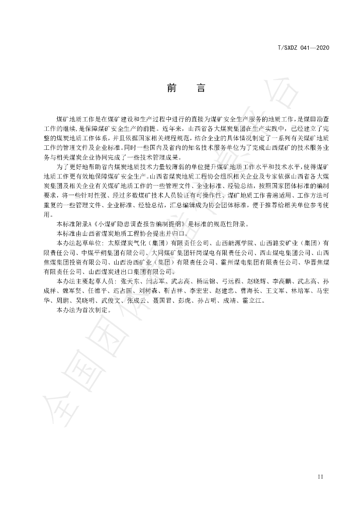 T/SXDZ 041-2020 标准预览