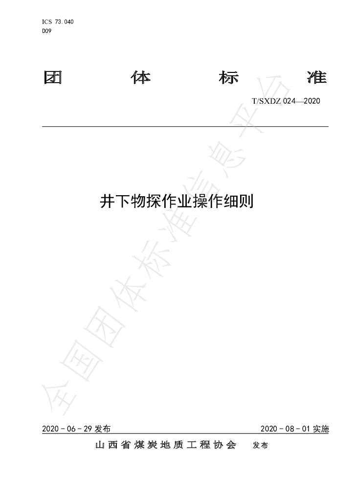 T/SXDZ 024-2020 标准预览