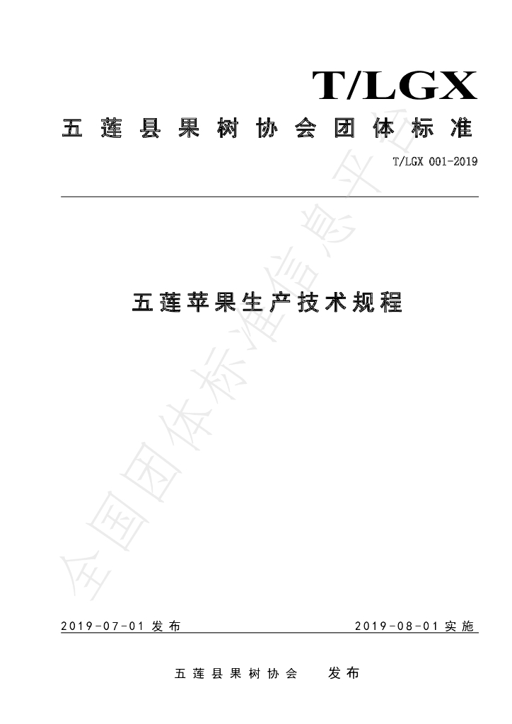 T/LGX 001-2019 标准预览