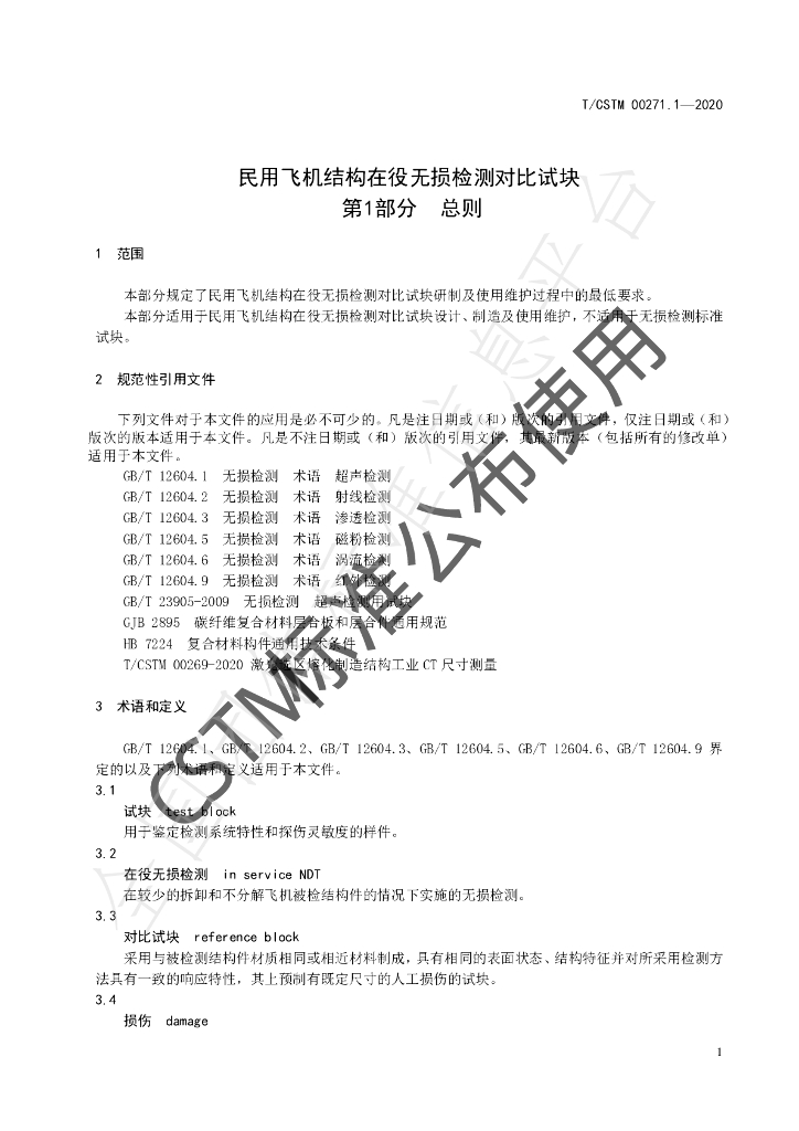 T/CSTM 00271.1-2020 标准预览