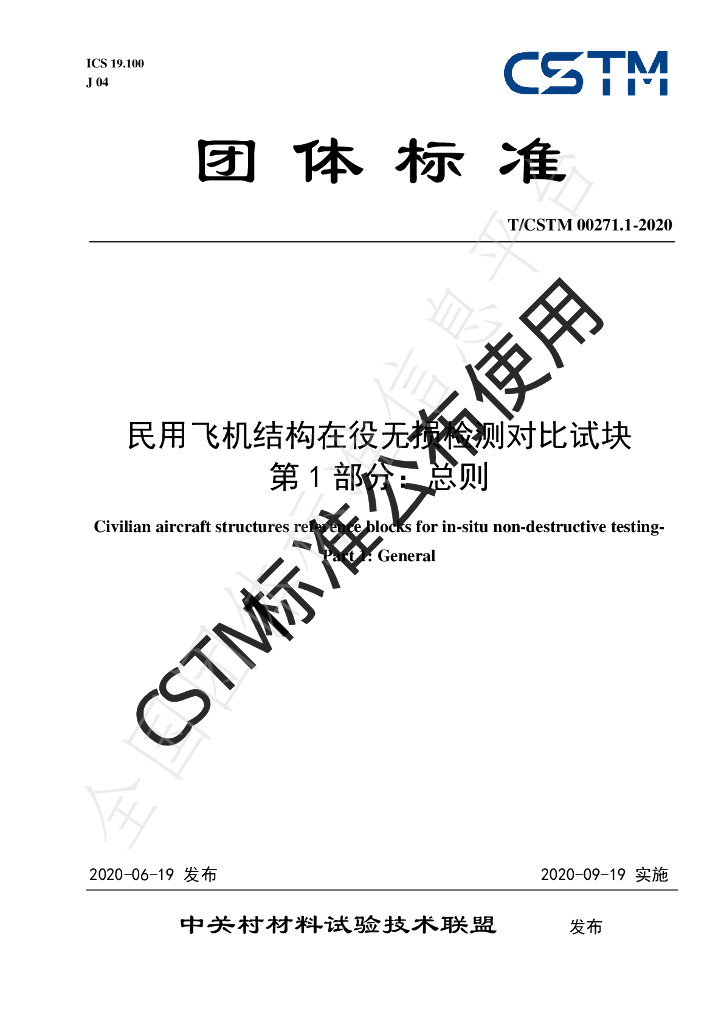 T/CSTM 00271.1-2020 标准预览