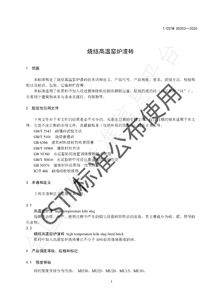 T/CSTM 00202-2020 标准预览