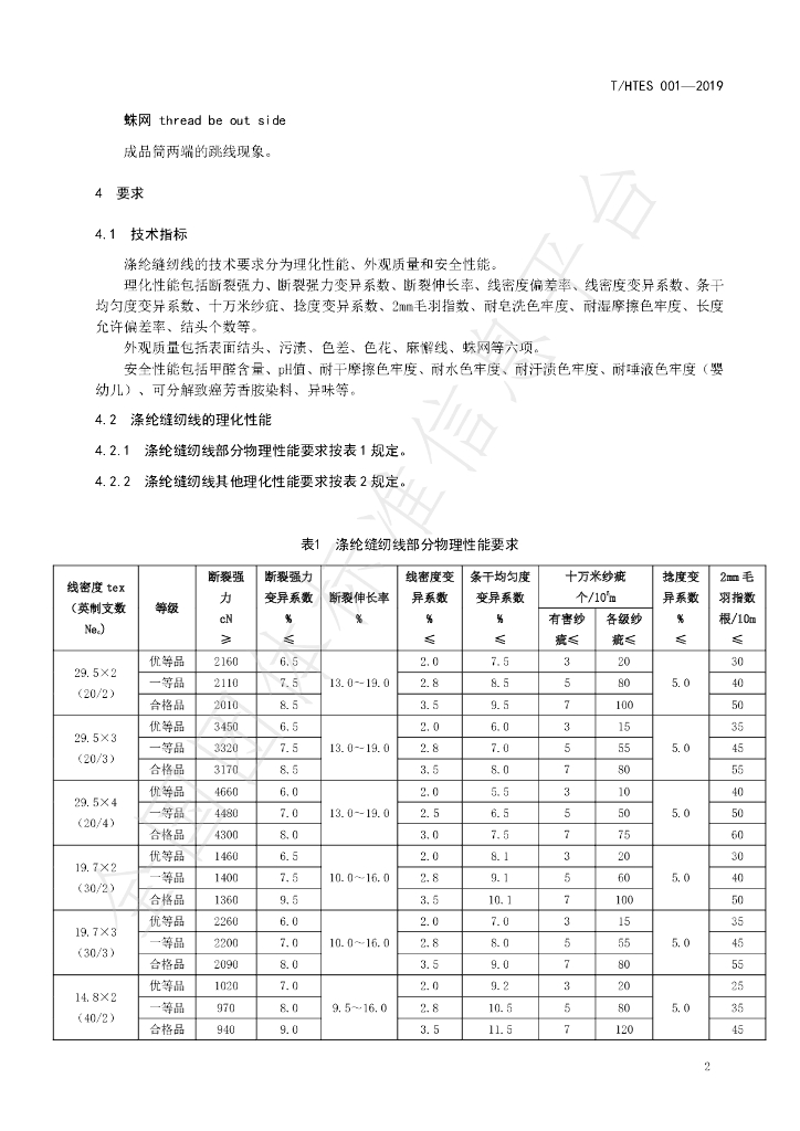 T/HTES 001-2019 标准预览