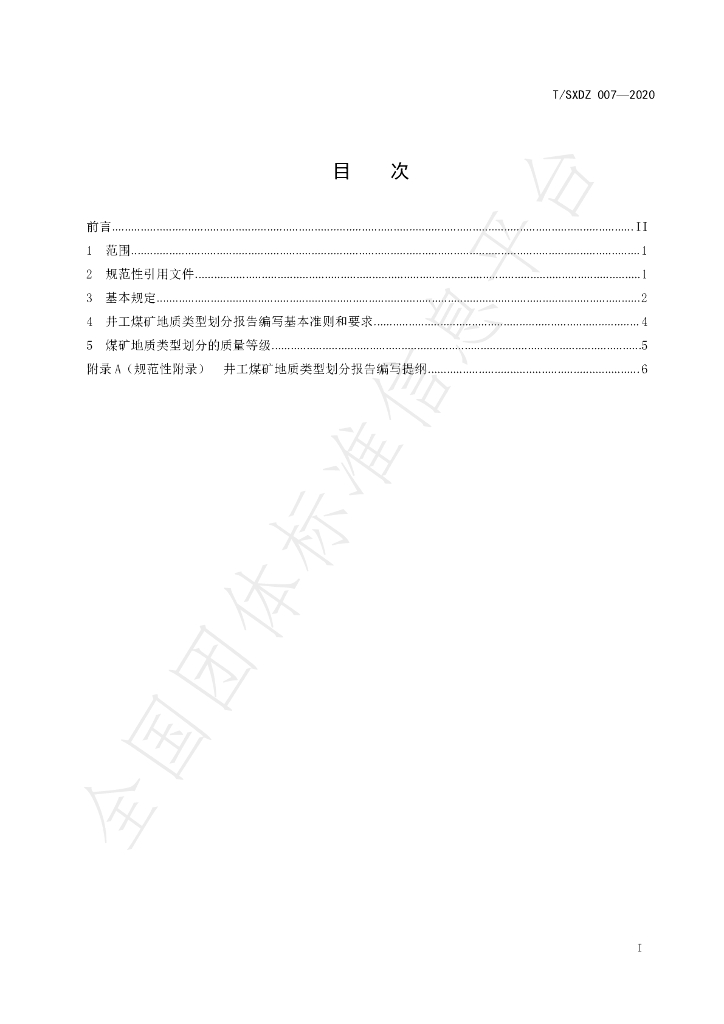 T/SXDZ 007-2020 标准预览