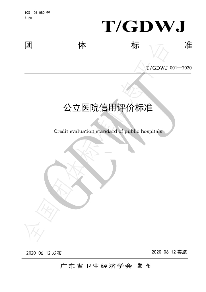 T/GDWJ 001-2020 标准预览