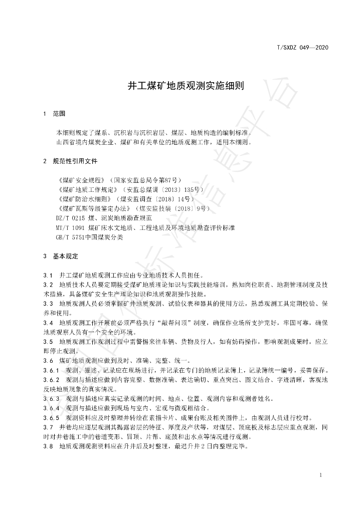 T/SXDZ 049-2020 标准预览