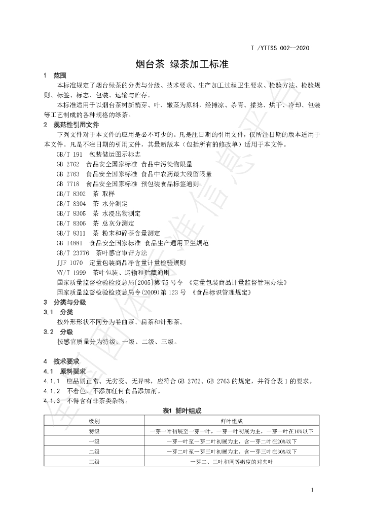 T/YTTSS 002-2020 标准预览