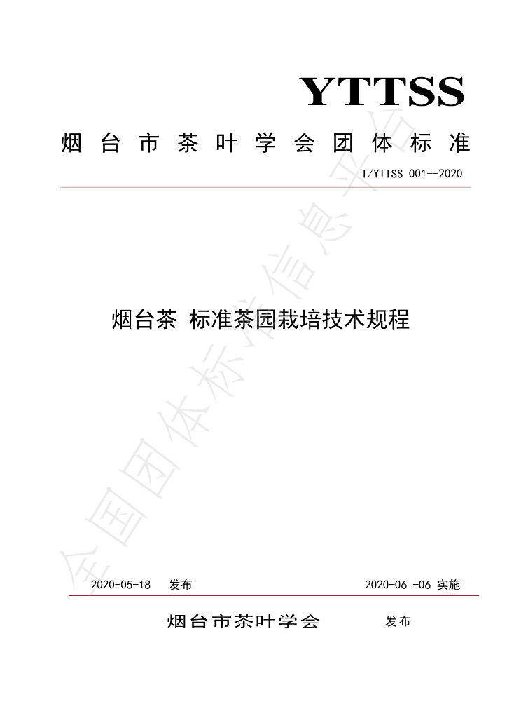 T/YTTSS 001-2020 标准预览