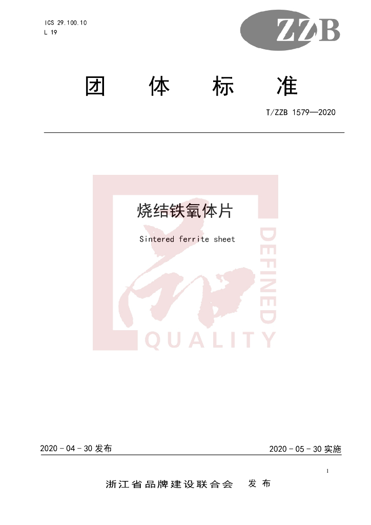 T/ZZB 1579-2020 标准预览