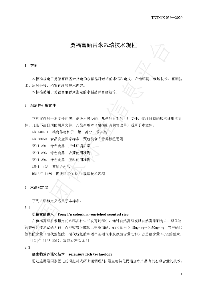 T/CDNX 036-2020 标准预览