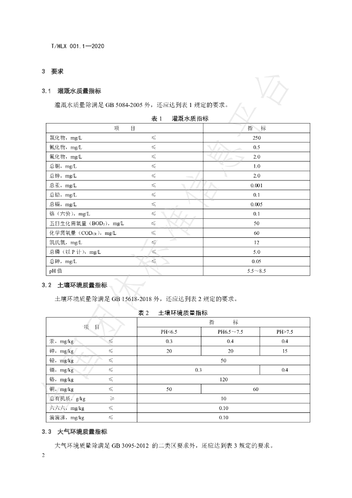 T/HLX 001.1-2020 标准预览