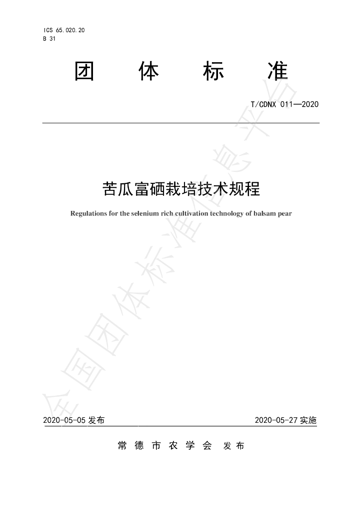 T/CDNX 011-2020 标准预览