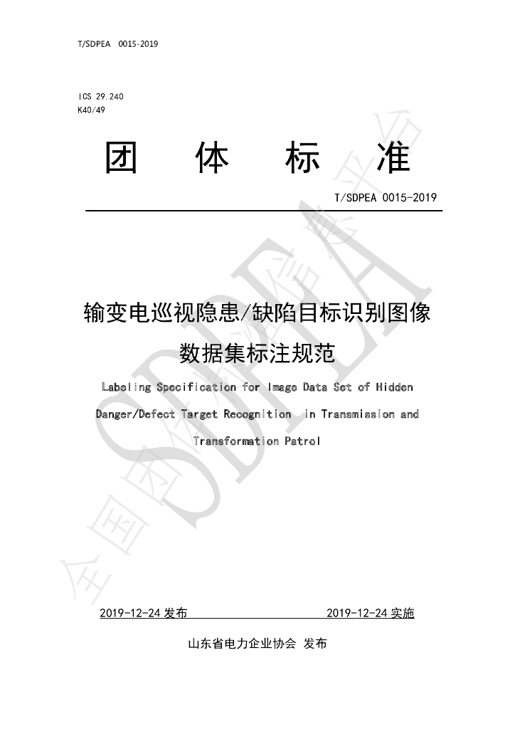 T/SDPEA 0015-2019 标准预览