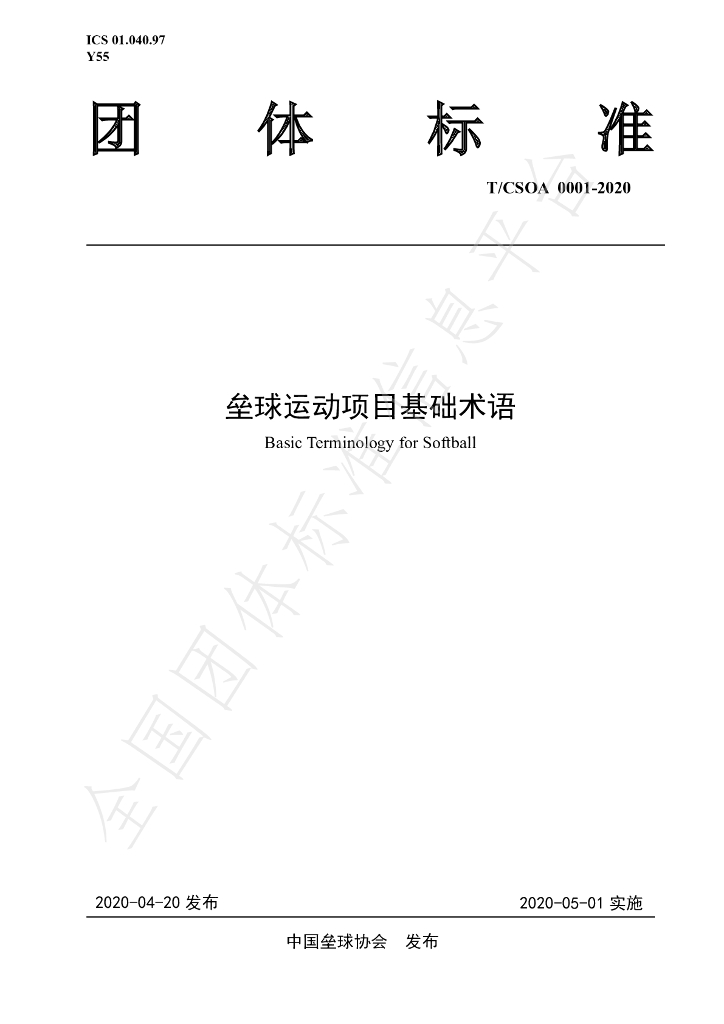 T/CSOA 0001-2020 标准预览