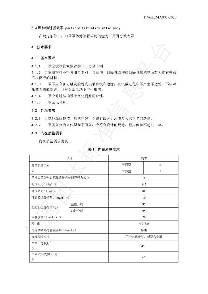 T/AHEMA 001-2020 标准预览