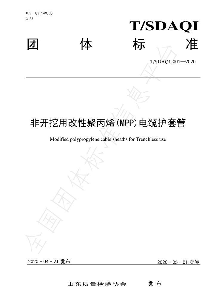 T/SDAQI 001-2020 标准预览