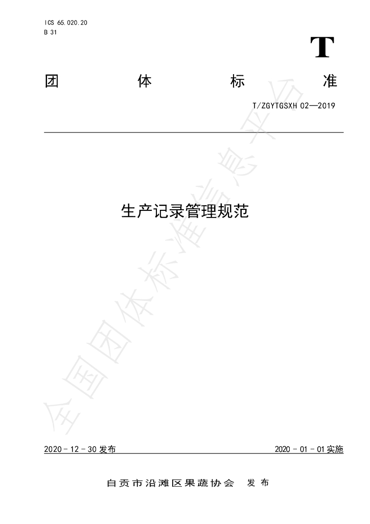 T/ZGYTGSXH 02-2019 标准预览