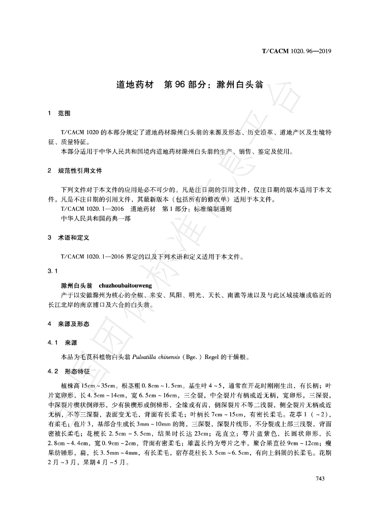 T/CACM 1020.96-2019 标准预览