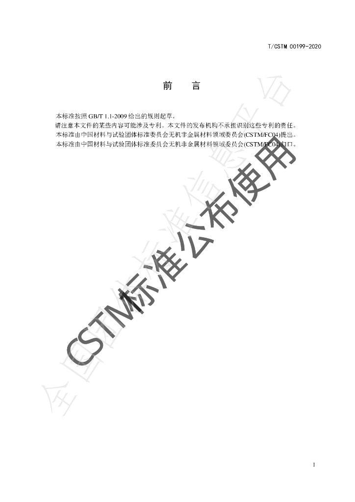 T/CSTM 00199-2020 标准预览
