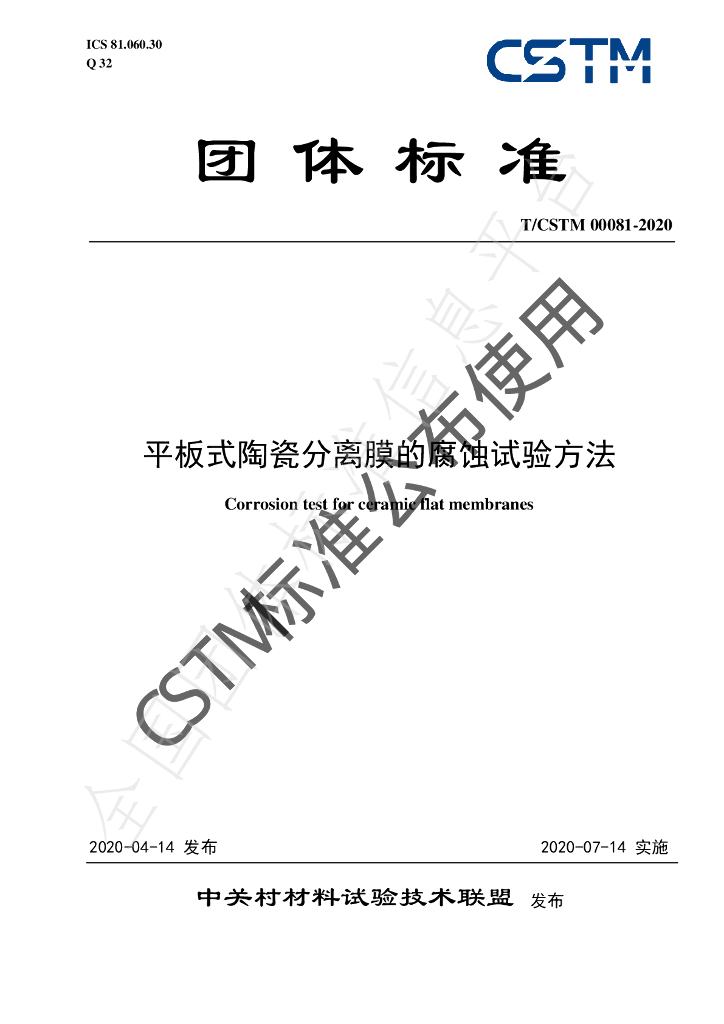 T/CSTM 00081-2020 标准预览