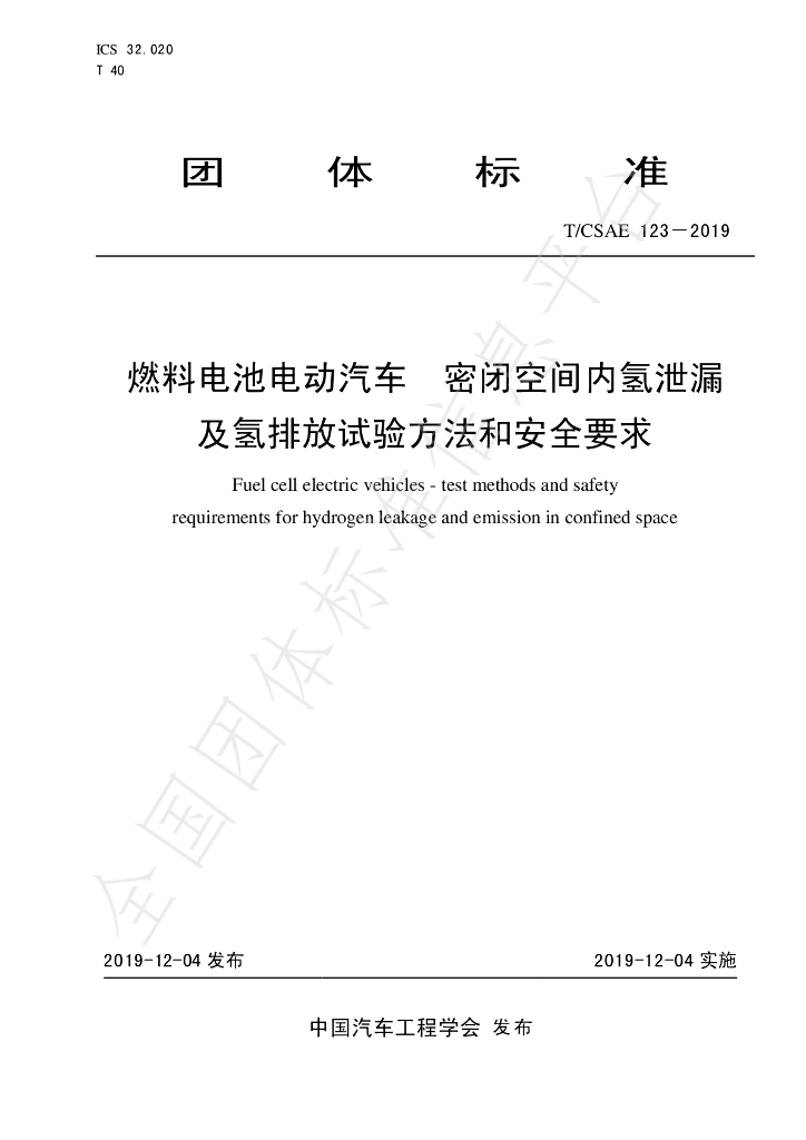 T/CSAE 123-2019 标准预览