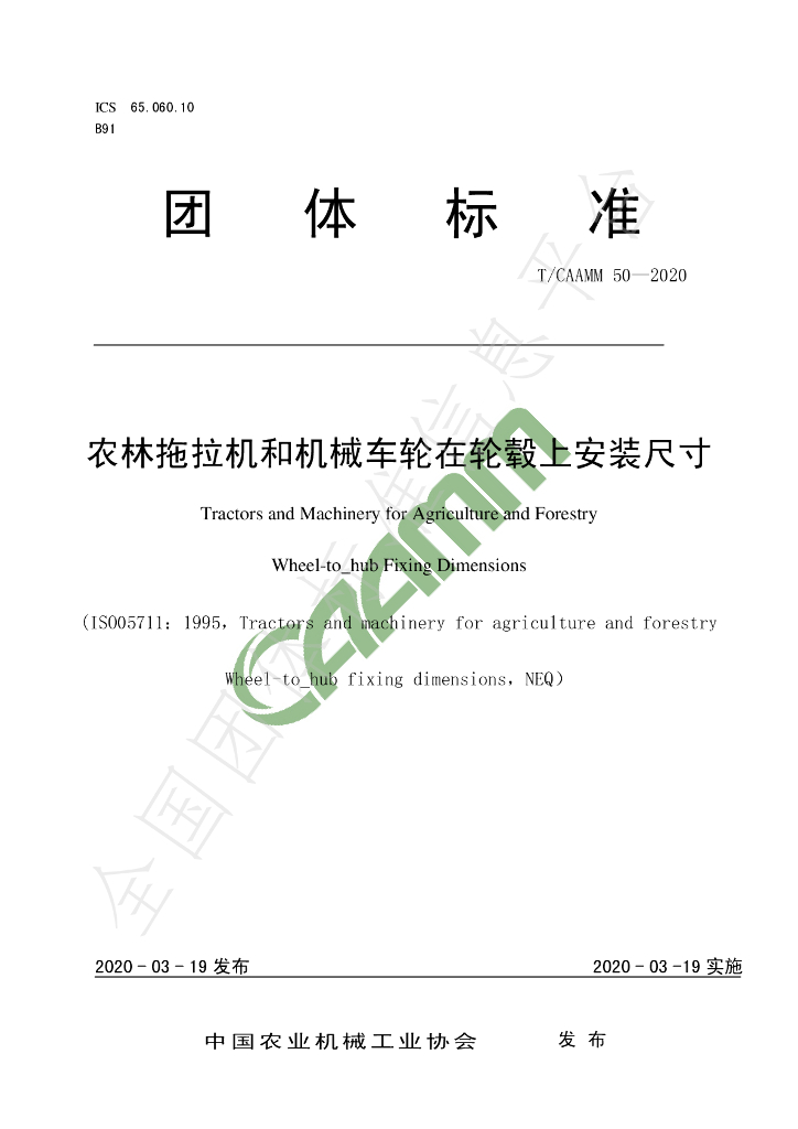 T/CAAMM 50-2020 标准预览