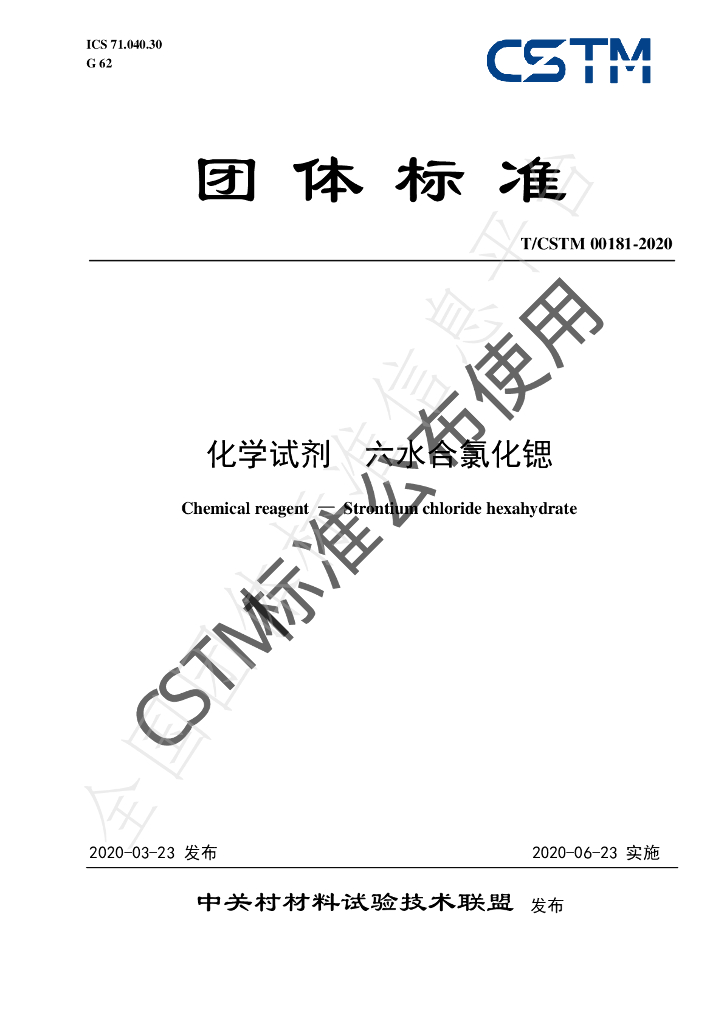 T/CSTM 00181-2020 标准预览