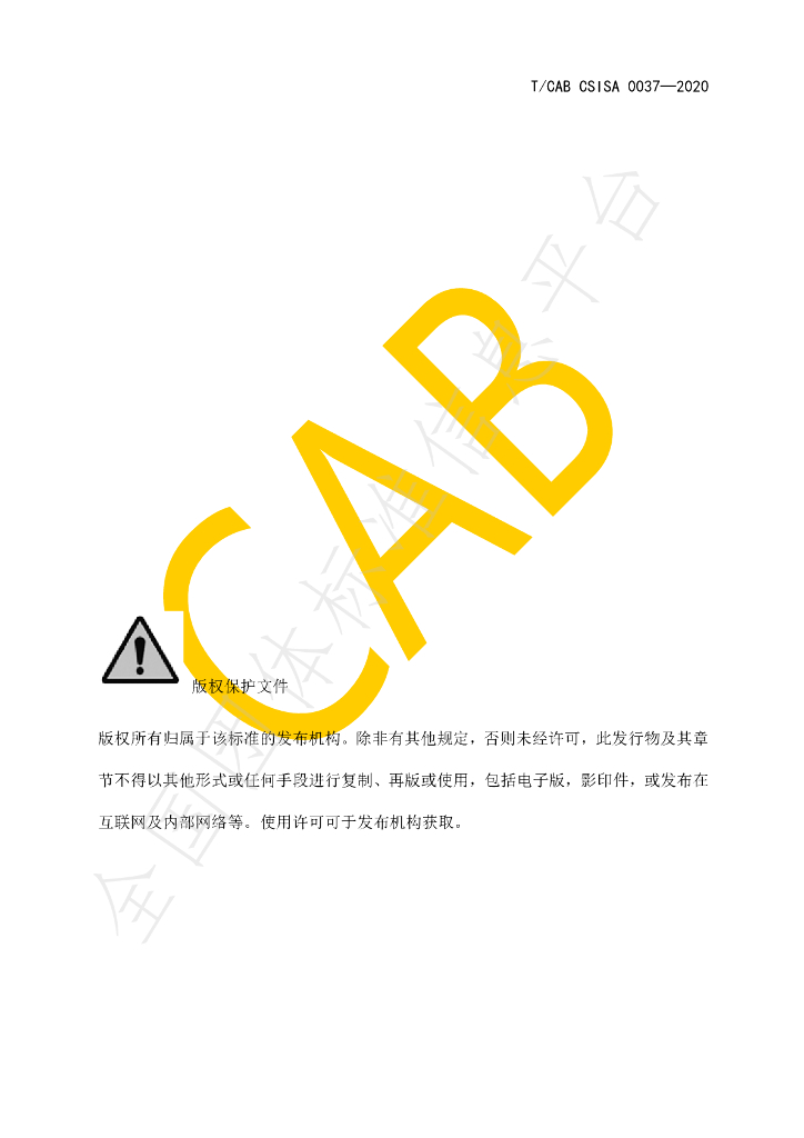 T/CAB CSISA0037-2020 标准预览