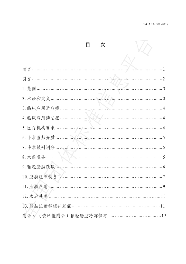 T/CAPA 001-2019 标准预览