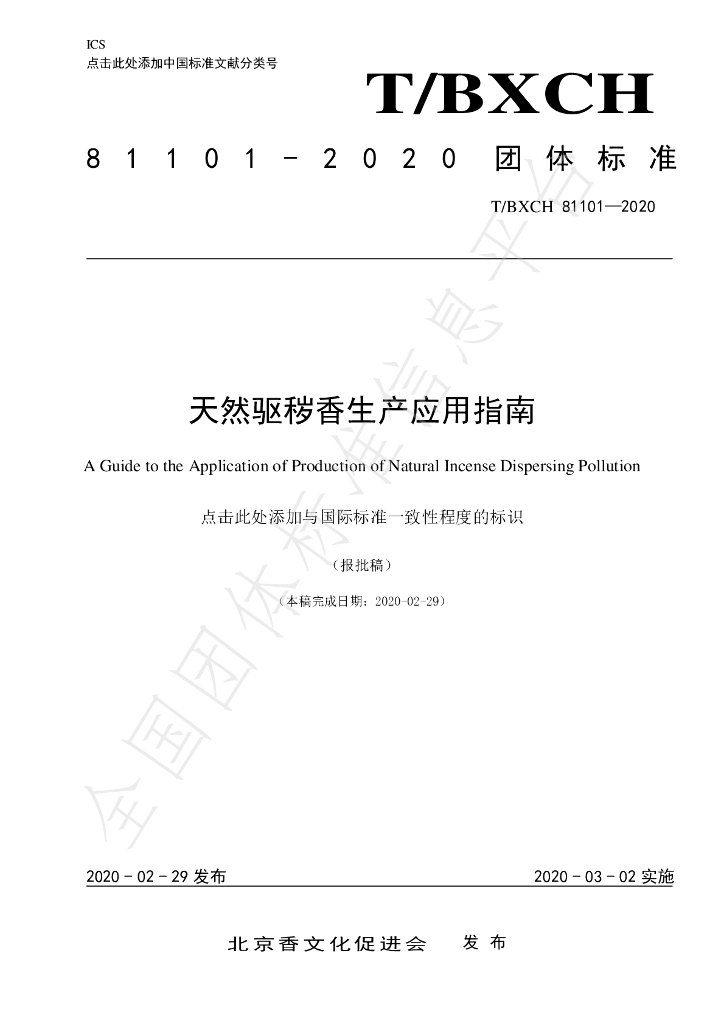 T/BXCH 81101-2020 标准预览