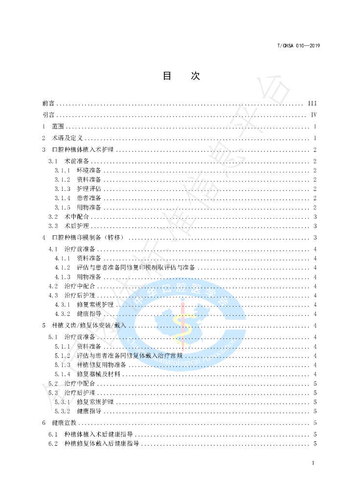 T/CHSA 010-2019 标准预览