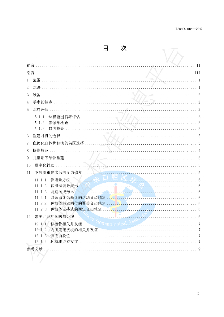 T/CHSA 005-2019 标准预览
