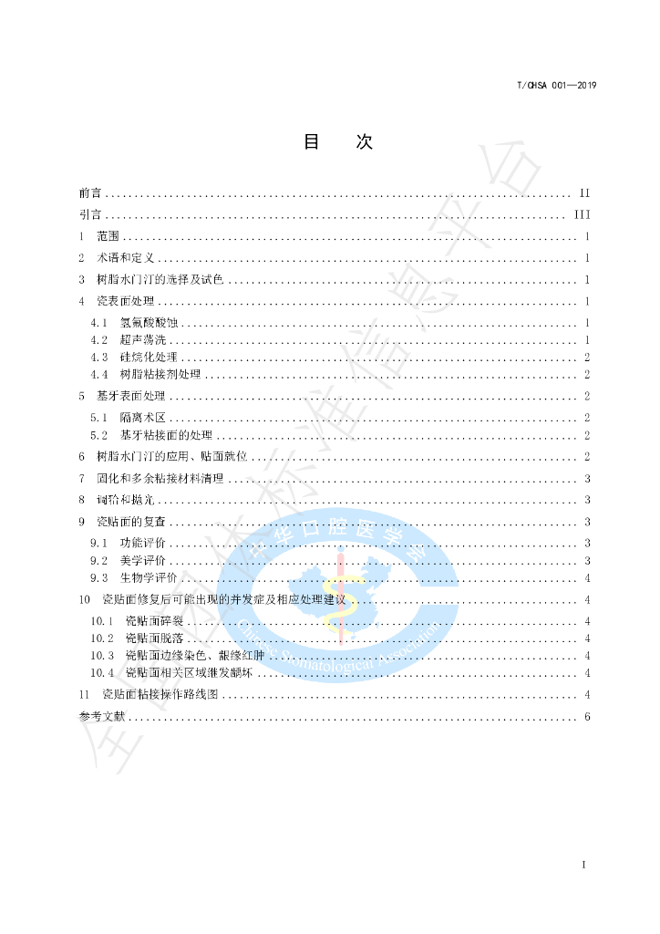 T/CHSA 001-2019 标准预览