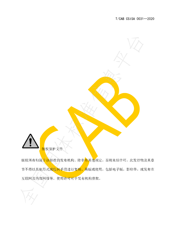 T/CAB CSISA0031-2020 标准预览