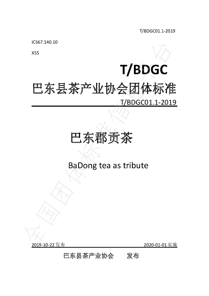T/BDGC 01.1-2019 标准预览