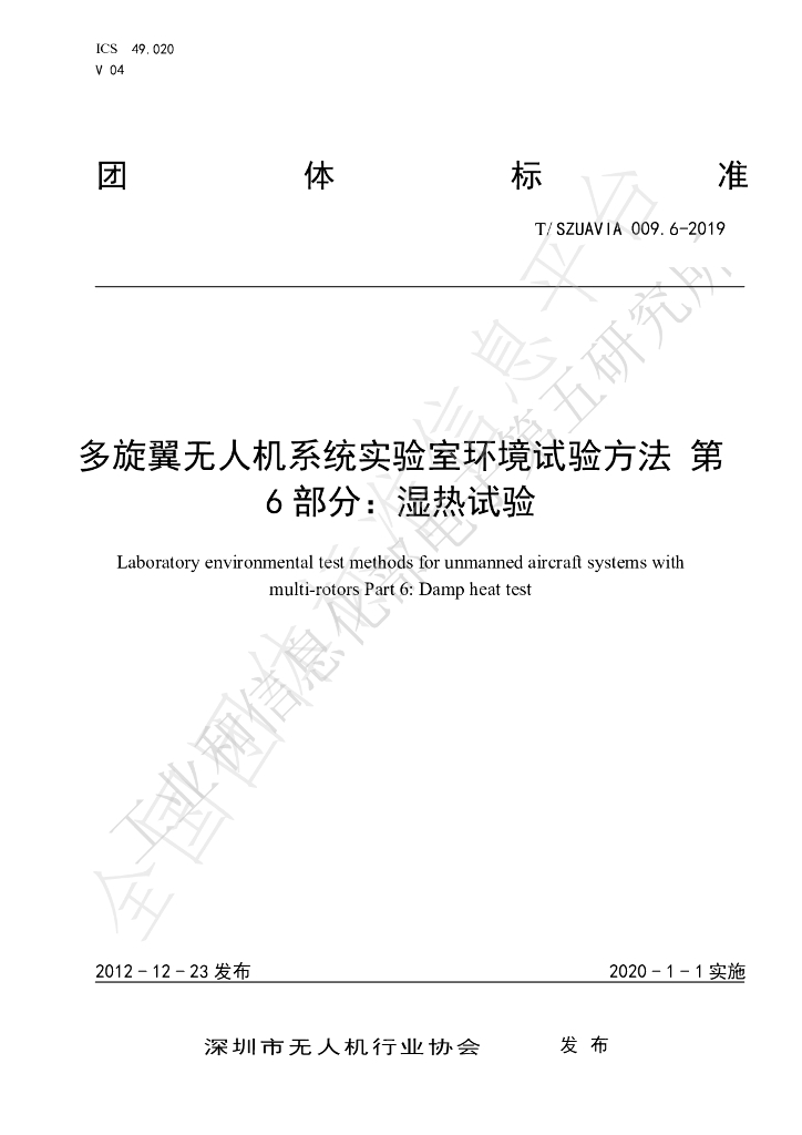 T/SZUAVIA 009.6-2019 标准预览