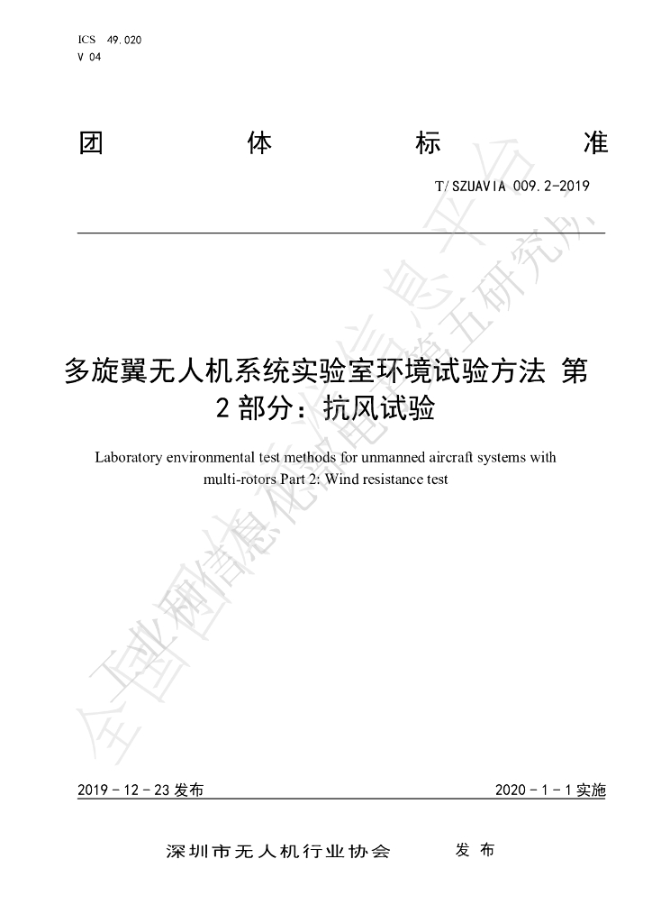 T/SZUAVIA 009.2-2019 标准预览