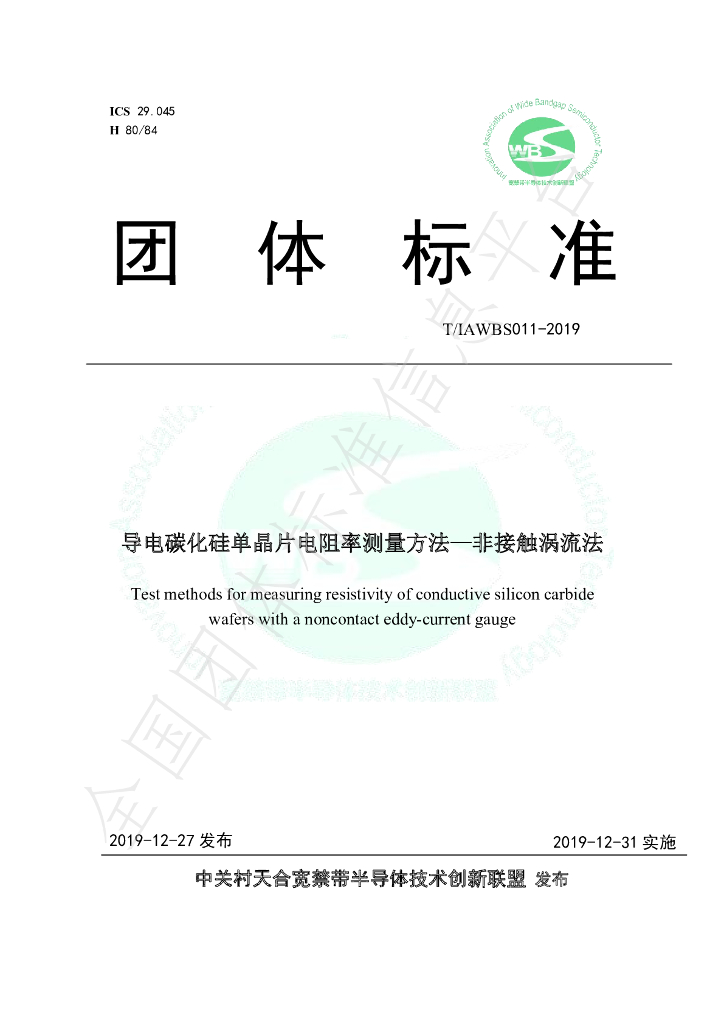 T/IAWBS 011-2019 标准预览