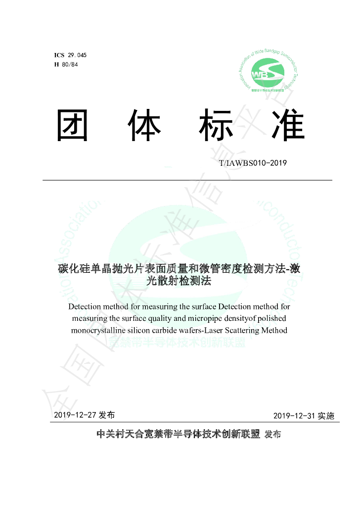 T/IAWBS 010-2019 标准预览